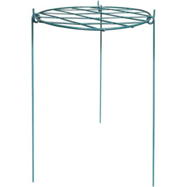 Bartosz Plant Stand Ring Support Iron Round Plant Support With Grid for Outdoor Plants (50CM)