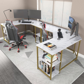 Aireonna 144.67Cm W L-Shaped Computer Desk