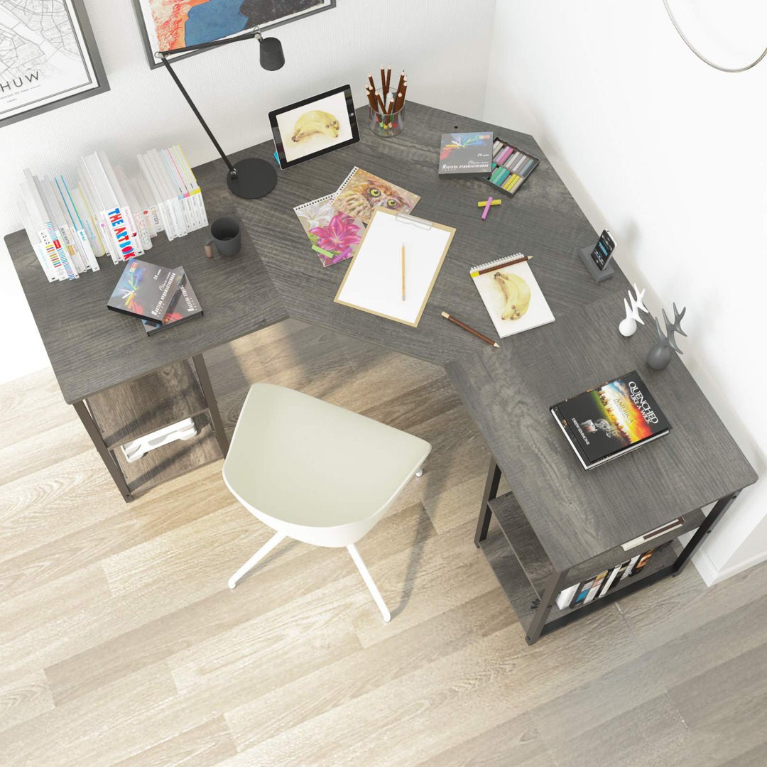 Aireonna 144.67Cm W L-Shaped Computer Desk