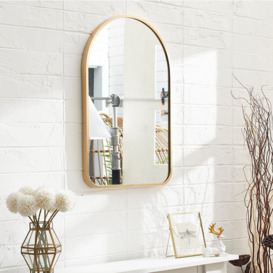 Heston Aluminium Framed Classic Bathroom / Vanity Mirror in Gold