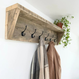 Acelina Solid Wood Wall 6 - Hook Wall Mounted Coat Rack