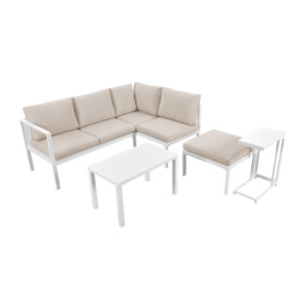 6-8 Seater Garden Furniture Package With A Coffee Table And A Removable Side Table