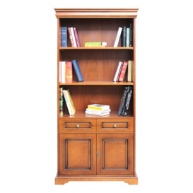 Dezare 195cm H x 82cm W Manufactured Wood + Solid Wood Standard Bookcase