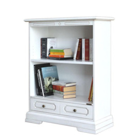 Dhiaan 97.5cm H x 83.5cm W Manufactured Wood + Solid Wood Standard Bookcase