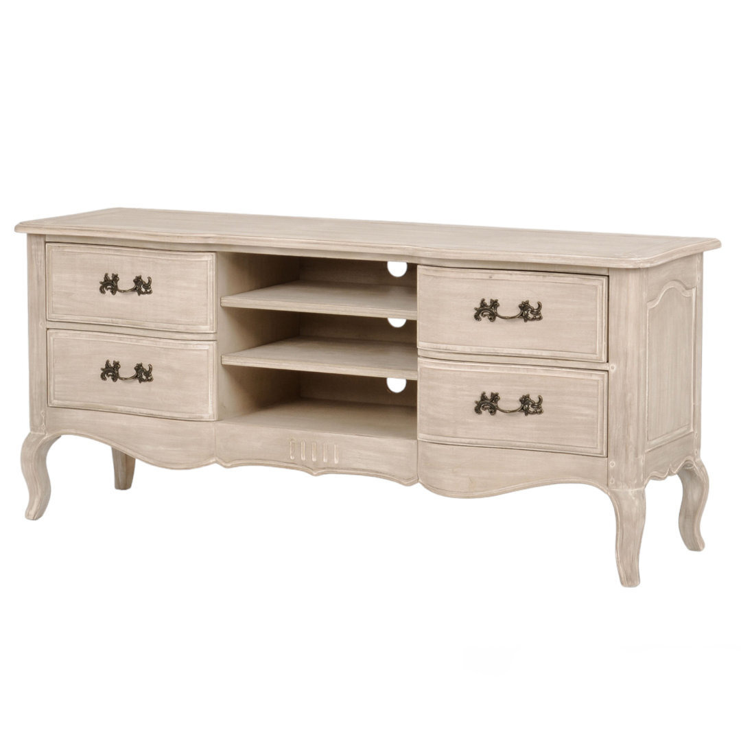Marwan Venezia Bianco Solid Wood TV Cabinet