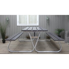 Berdeja Rectangular 6 - Person 175cm L Outdoor Picnic Bench