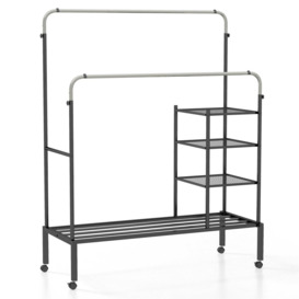 Maderia 130cm Rolling Clothing Rack