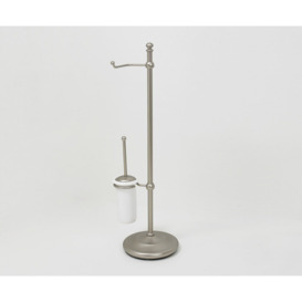 Freestanding Toilet Roll Holder with Toilet Brush