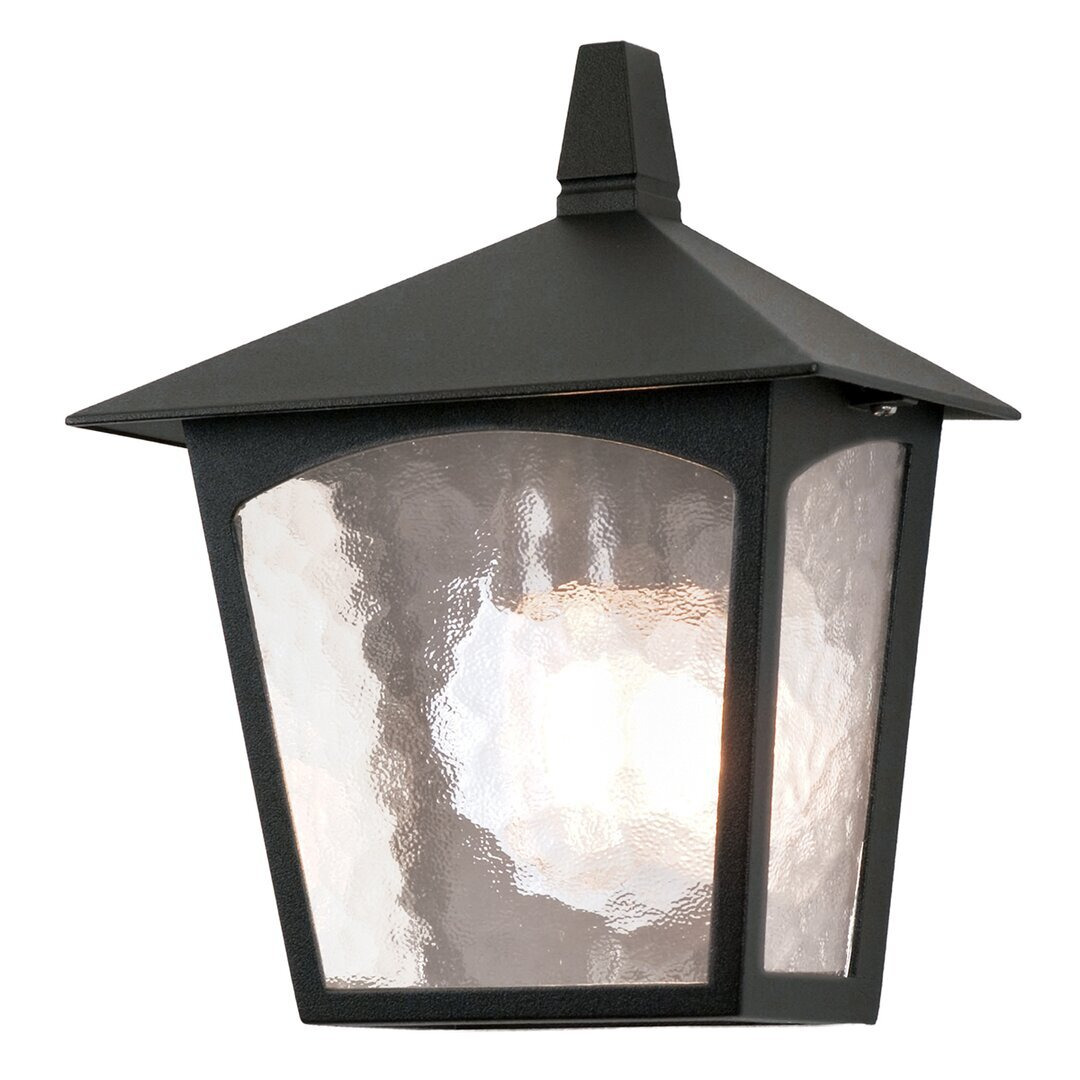 Valentina Black 1 - Bulb 16 H Hardwired Frosted Glass Outdoor Wall Lantern