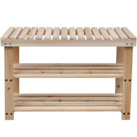 Mcclure Wood Storage Bench