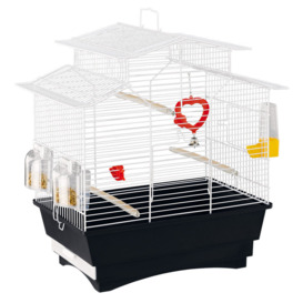 50Cm Pointed Top Table Top Bird Cage with Perch