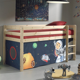 Pino European Single (90 x 200cm) Mid Sleeper Loft Bed Bed by Vipack