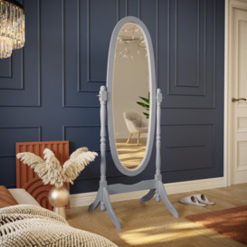 Beecroft Oval Wood Framed Freestanding Cheval Mirror