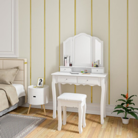Trosky Dressing Table with Mirror Set