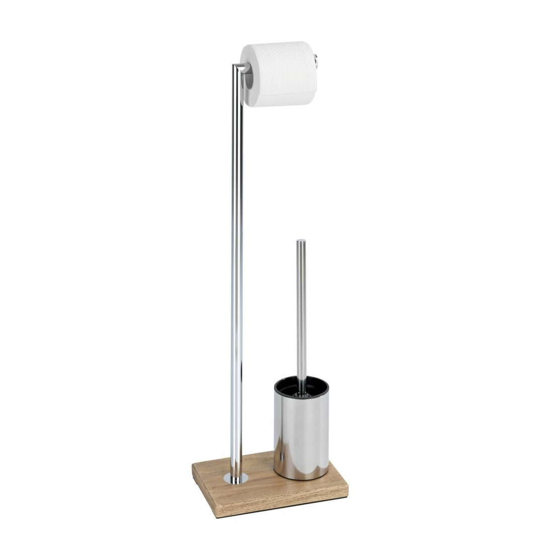Marla Free-Standing Toilet Roll and Brush Holder