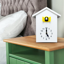 Analog Battery-Operated Alarm Tabletop Cuckoo Clock