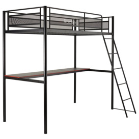 Single (3') High Sleeper Bunk Bed with Built-in-Desk by X Rocker