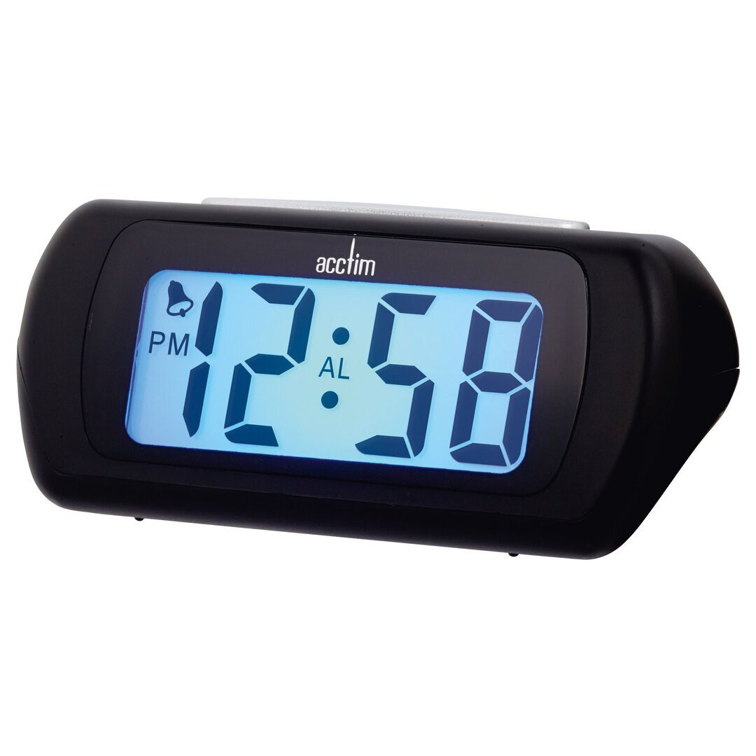 Auric Large LCD Display Alarm Clock with Superbrite Backlight Black