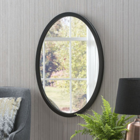 Maureen Oval Wood Framed Wall Mounted Accent Mirror