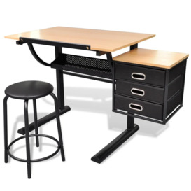 Height Adjustable Desk and Chair Set