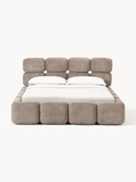 Upholstered Teddy Bouclé Bed Tayla - thumbnail 3