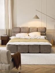 Upholstered Teddy Bouclé Bed Tayla - thumbnail 2