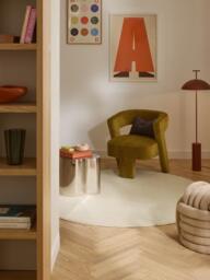 Round Hand-Woven Cotton Rug Lora - thumbnail 7