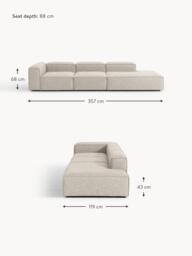 XL Linen Blend Modular Chaise Lennon - thumbnail 2