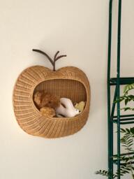 Handmade Rattan Wall Shelf Apple - thumbnail 2