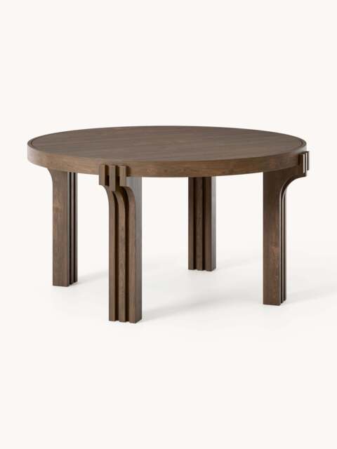 Round Oak Wood Dining Table Nolan, in various sizes - image 1