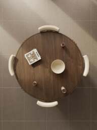 Round Oak Wood Dining Table Nolan, in various sizes - thumbnail 7