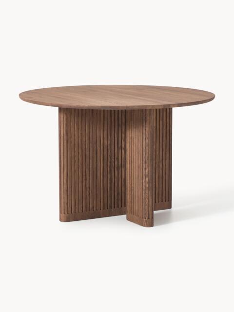 Round Oak Wood Dining Table Jolka, Ø 120 cm - image 1