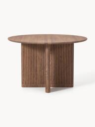 Round Oak Wood Dining Table Jolka, Ø 120 cm - thumbnail 2