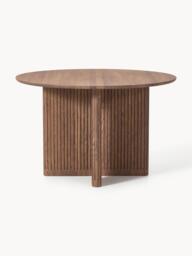Round Oak Wood Dining Table Jolka, Ø 120 cm - thumbnail 4