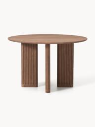 Round Oak Wood Dining Table Jolka, Ø 120 cm - thumbnail 5