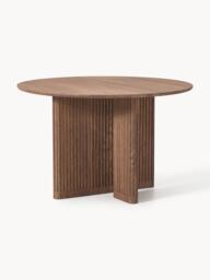 Round Oak Wood Dining Table Jolka, Ø 120 cm