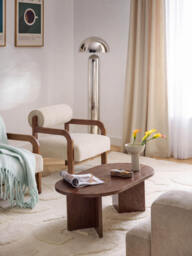 Oval Wooden Coffee Table Toni - thumbnail 8