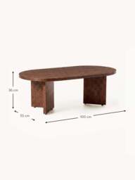 Oval Wooden Coffee Table Toni - thumbnail 9