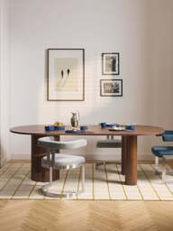 Oval Oak Wood Dining Table Dunia, in various sizes - thumbnail 8
