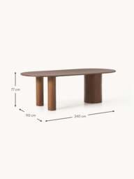 Oval Oak Wood Dining Table Dunia, in various sizes - thumbnail 9