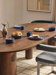 Oval Oak Wood Dining Table Dunia, in various sizes - thumbnail 7
