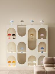 Small Portable LED Table Lamp Panthella 160, Design Verner Panton - thumbnail 3