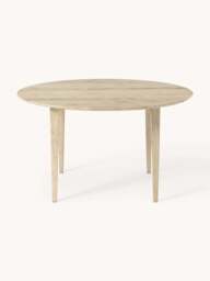Round Oak Wood Dining Table Archie, various sizes - thumbnail 2