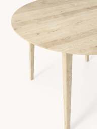 Round Oak Wood Dining Table Archie, various sizes - thumbnail 3