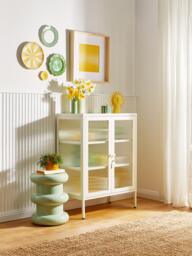 Metal Display Cabinet The Mixer with Ribbed Glass - thumbnail 2
