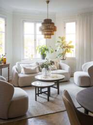 Round Oak Wood Coffee Table Marsden, Ø 90 cm - thumbnail 5