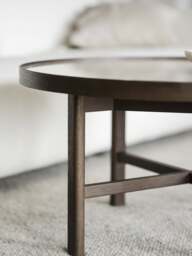 Round Oak Wood Coffee Table Marsden, Ø 90 cm - thumbnail 6