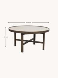 Round Oak Wood Coffee Table Marsden, Ø 90 cm - thumbnail 7