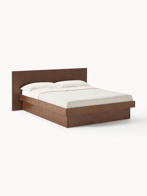Wooden Bed Sato with Drawers and Headboard