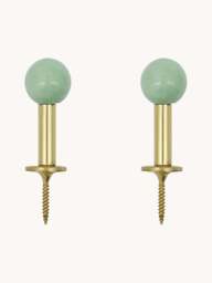 Handmade Metal Wall Hooks Ball, Set of 2 - thumbnail 3